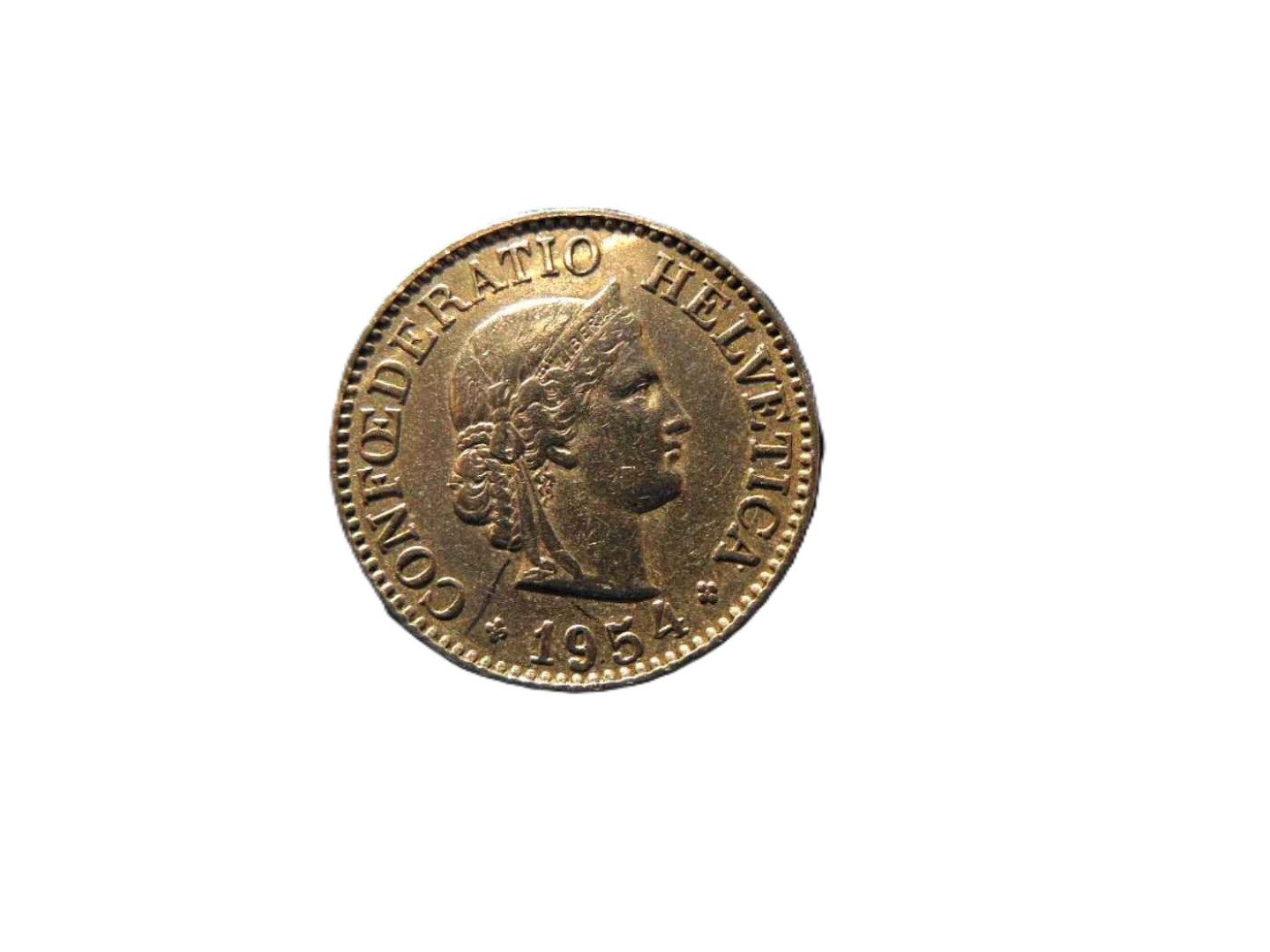 Svájc 10 rappen 1954.  Ni