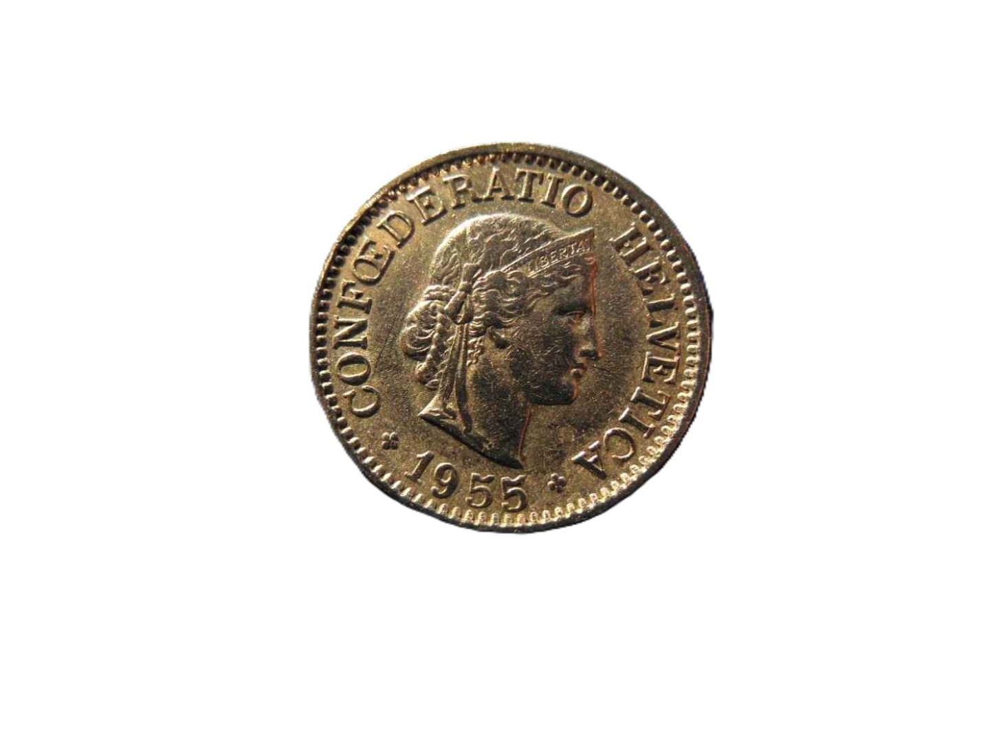Svájc 10 rappen 1955.  Ni