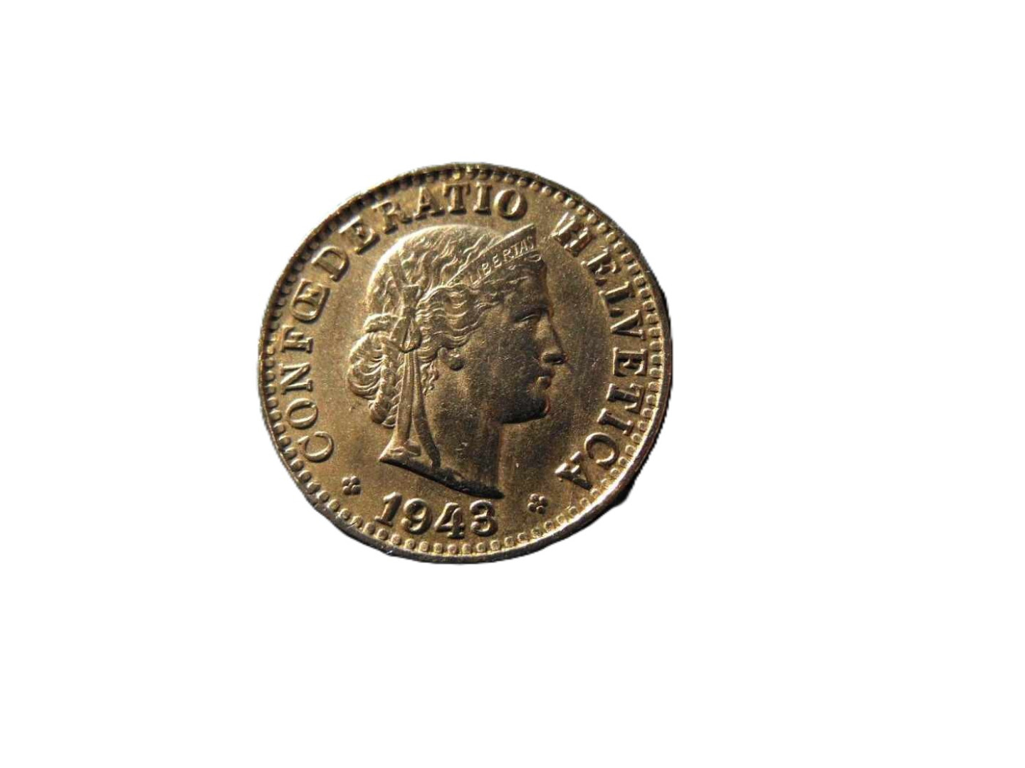 Svájc 20 rappen 1943.  Ni