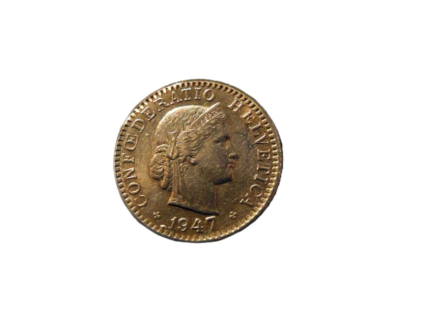 Svájc 20 rappen 1947.  Ni