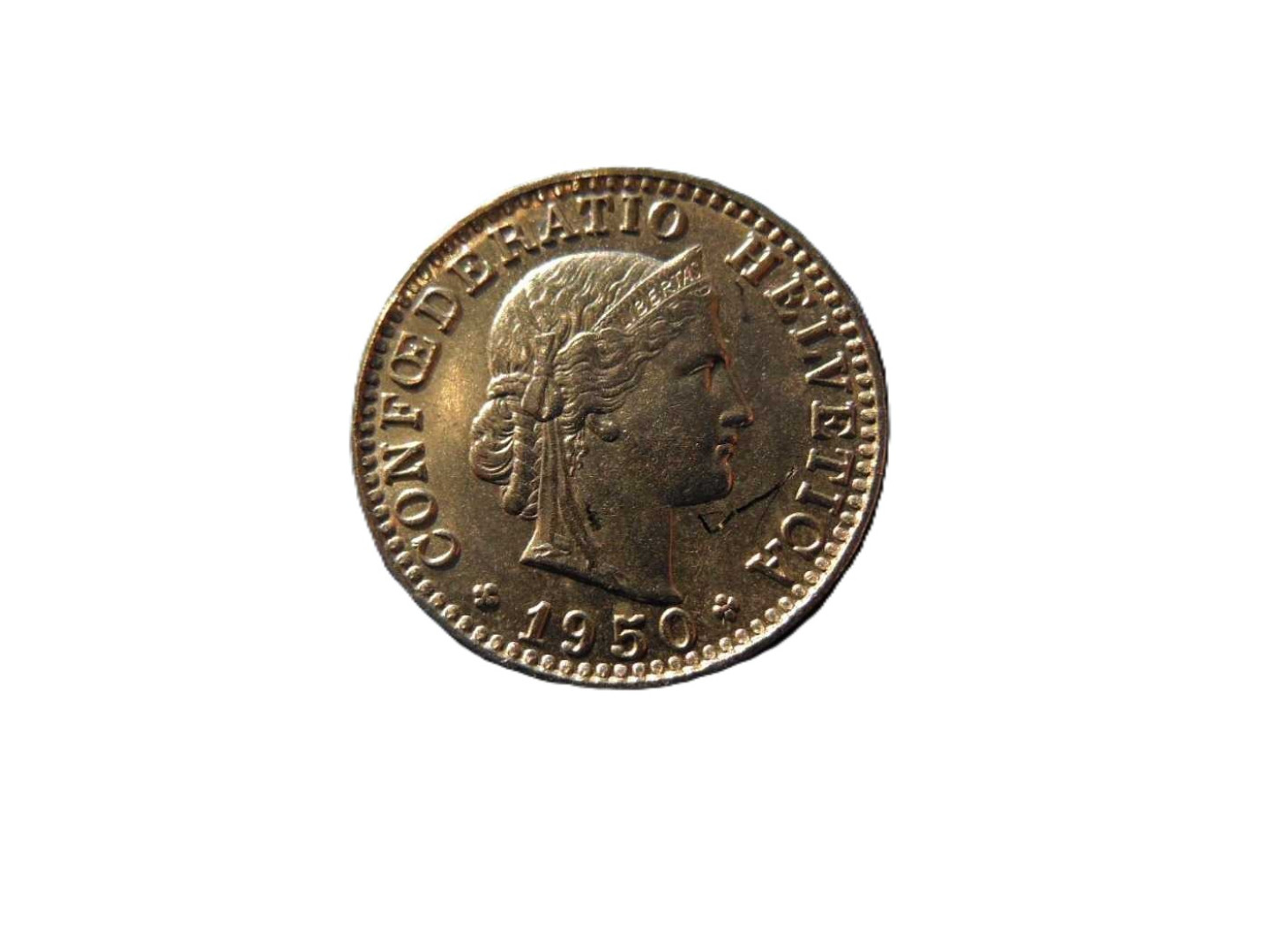 Svájc 20 rappen 1950.  Ni