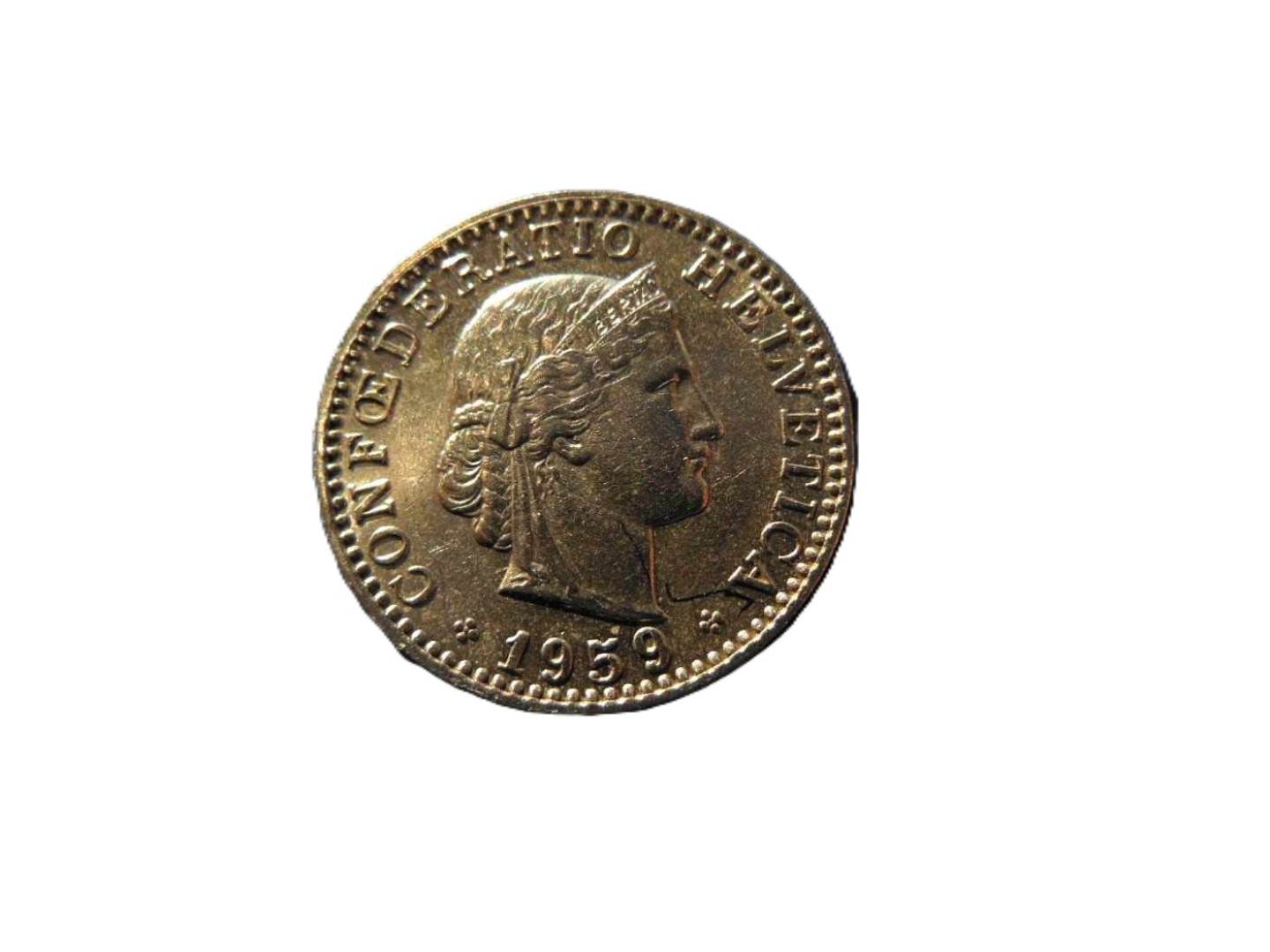 Svájc 20 rappen 1959.  Ni