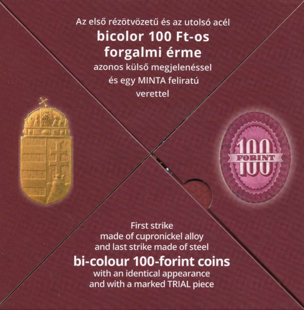 2019. MNB. 100 Forint Minta szett bicolor