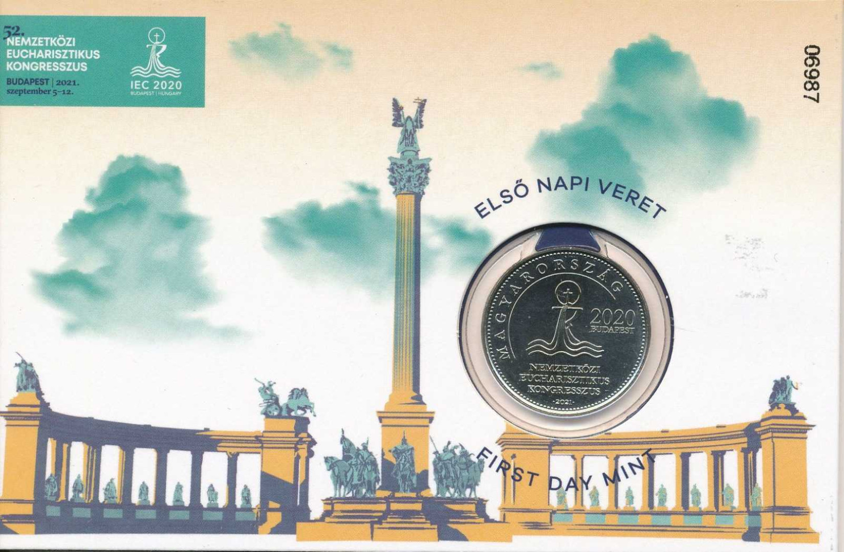2021.Eucharisztikus Kongresszus 50 Forint elsőnapi 06987.