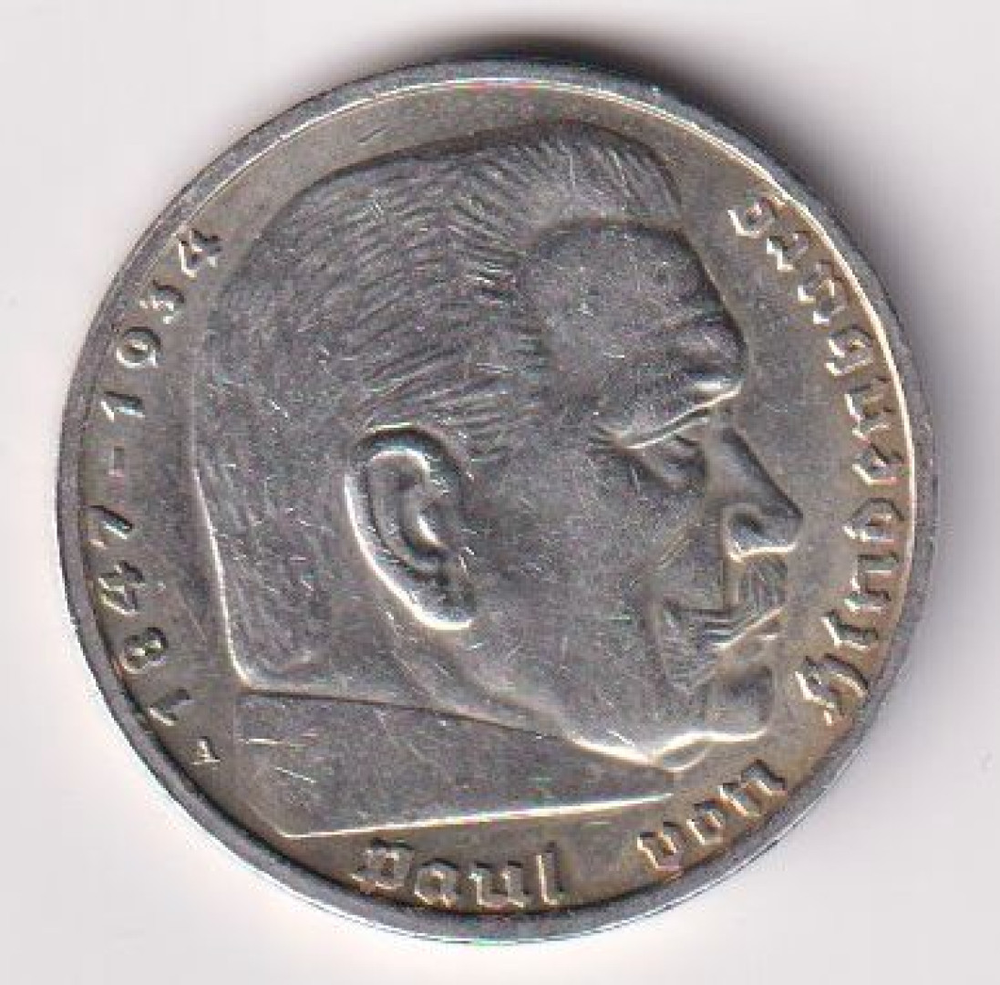 Németország 5 márka 1939.A Ezüst