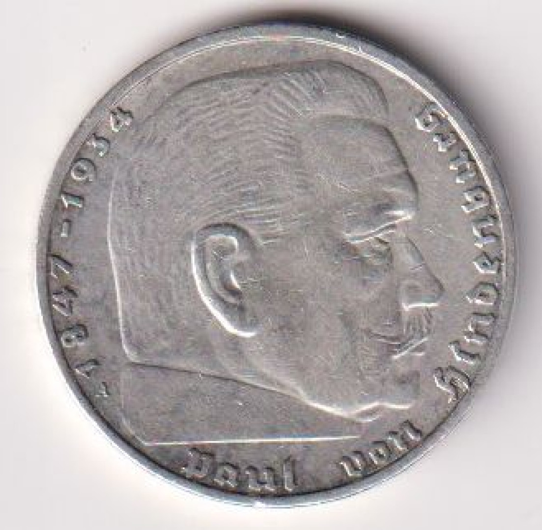 Németország 2 márka 1937.A Ezüst