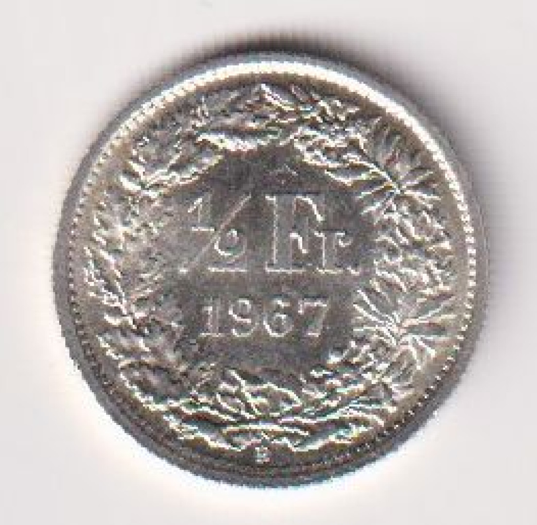 1967. Svájc 1/2 frank  ezüst  2.