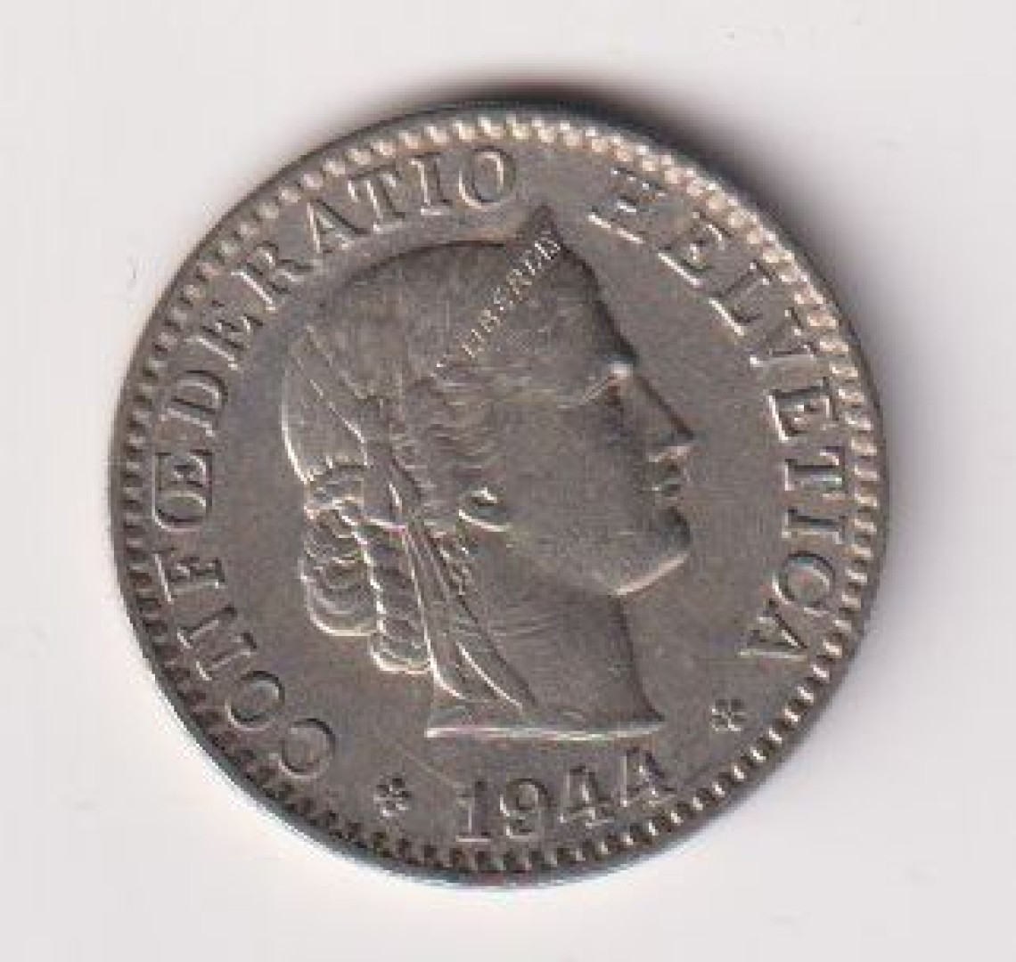 1944. Svájc 20 rappen Ni