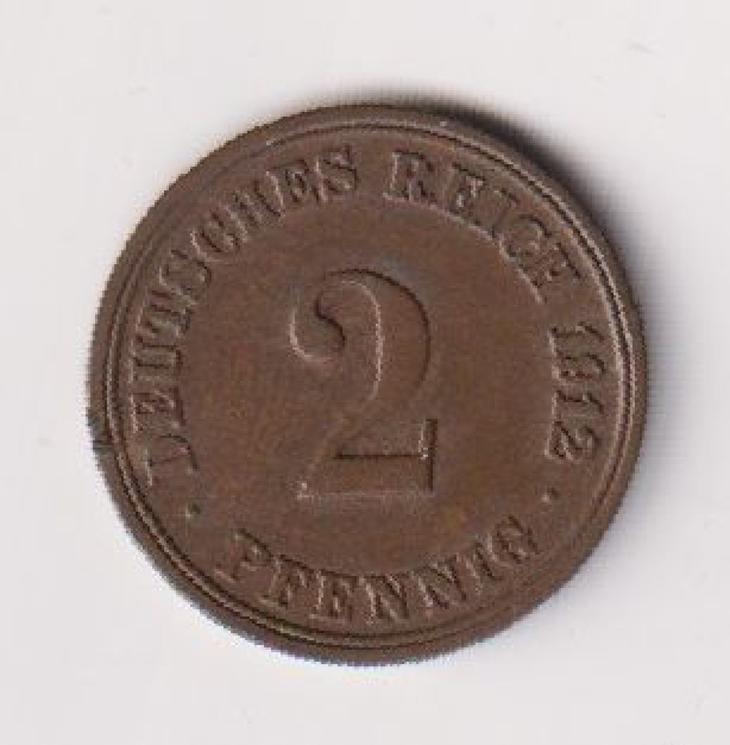 1912.A Német 2 pfennig Br
