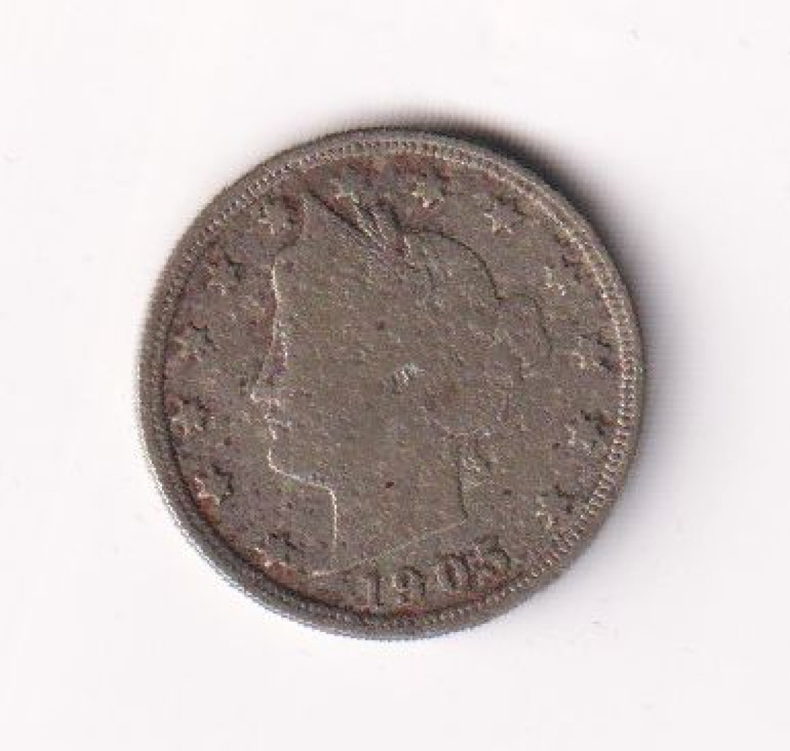 1905. USA. 5 cents Ni