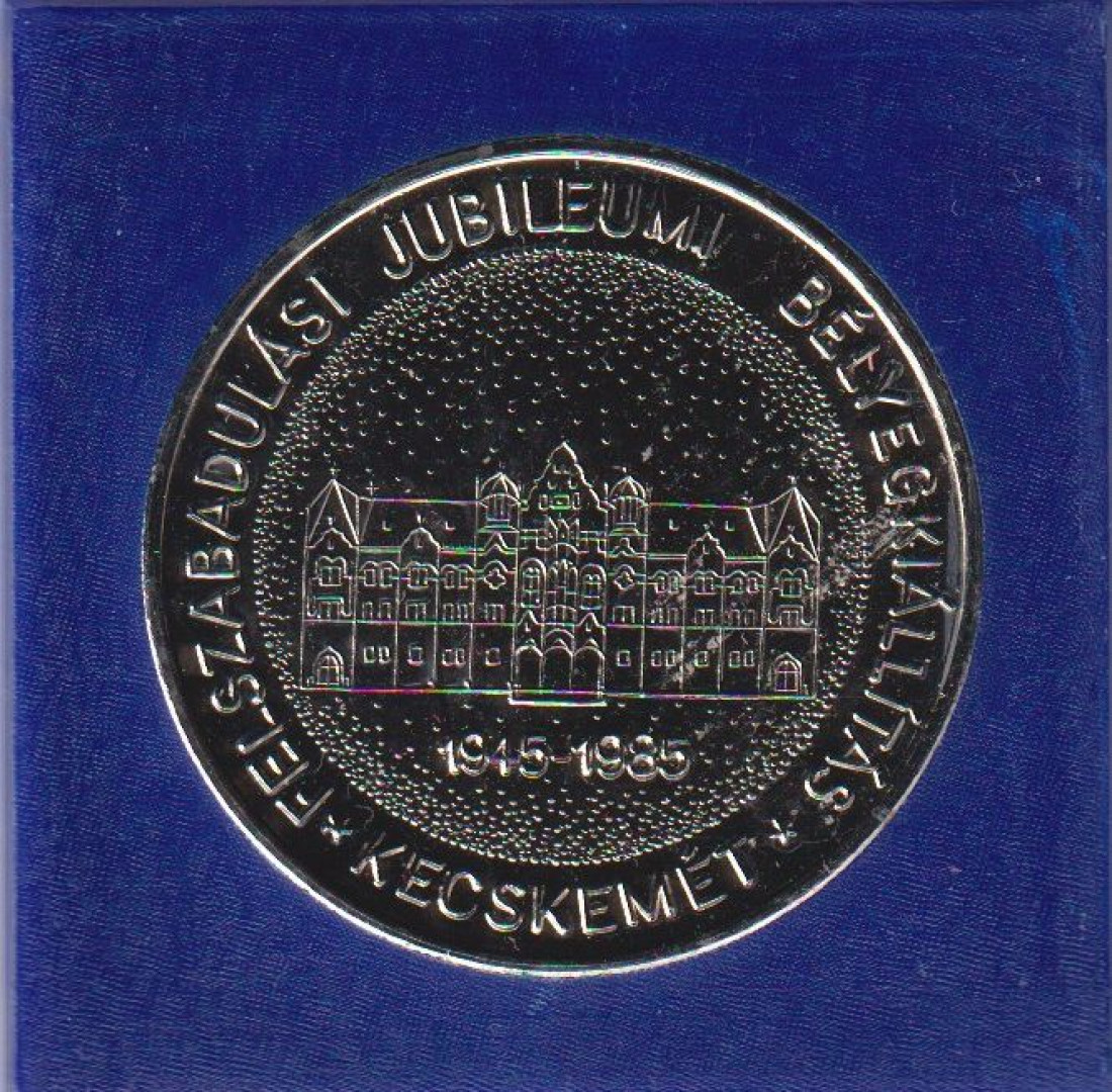 1985. Felszabadulási Jub. Bélyegkiállítás Kecskemét  Ni 42mm
