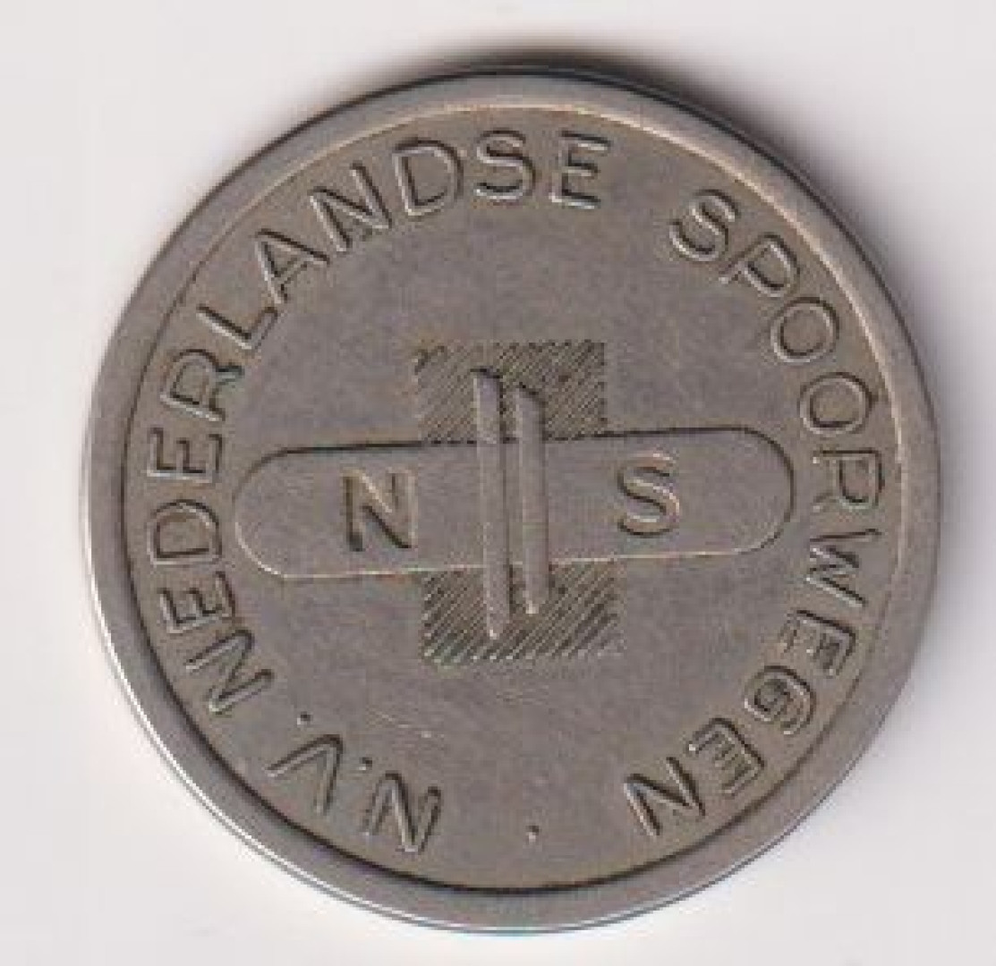 Hollandia Vasúti zseton  Ni. 22,5mm