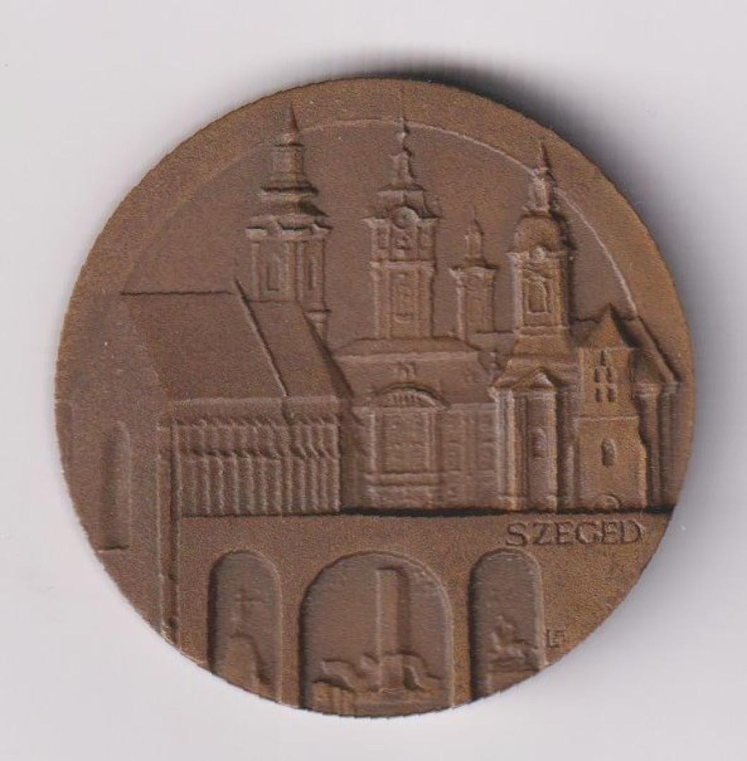 1990. Lapis András: Szeged Tourist érem Br. 42,5mm
