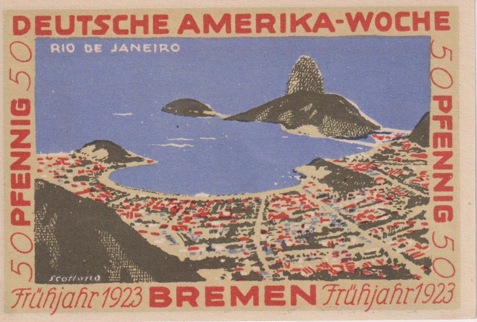Németország Bréma 50 pfennig 1923.