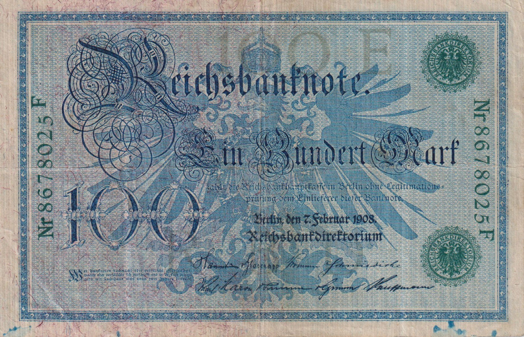 Németország 100 márka 1908.  P34