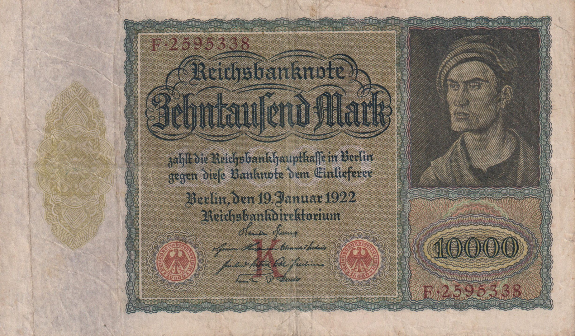 Németország 10.000 márka 1922. K   P70