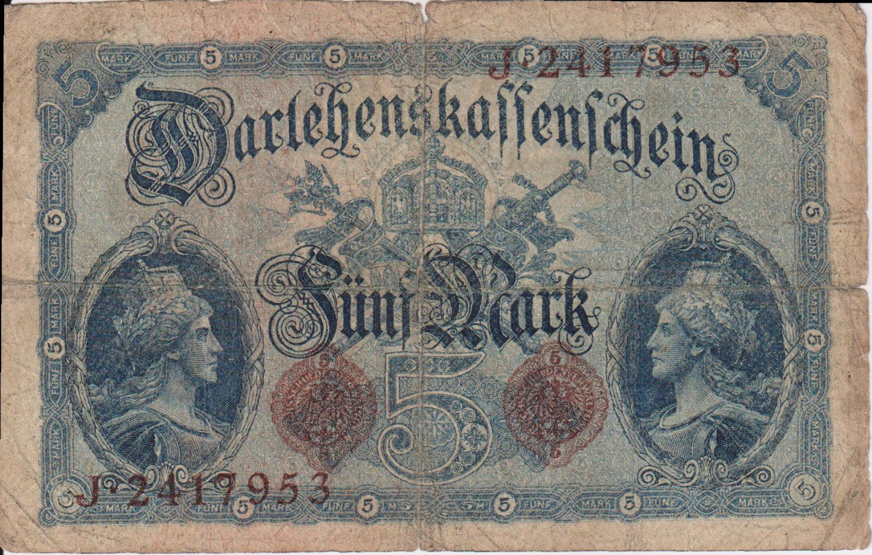 Németország 5 márka 1914.  P47b