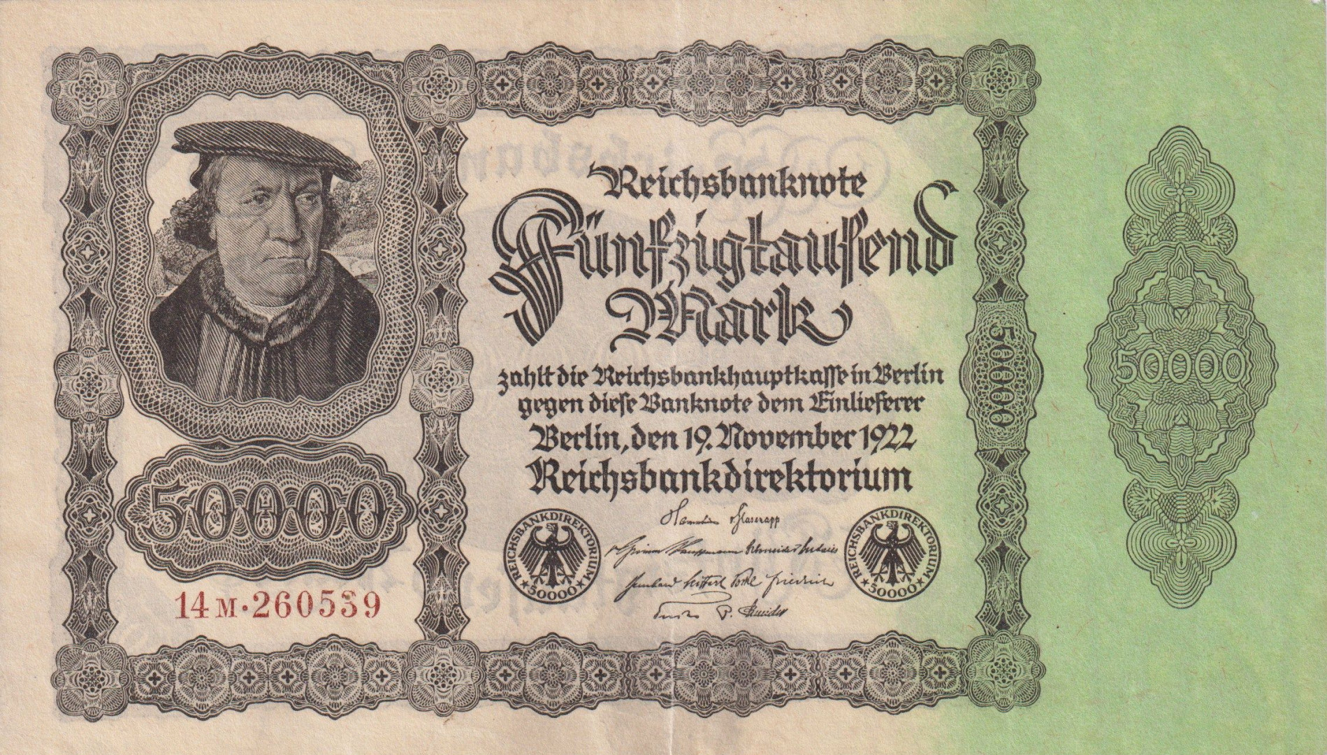 Németország 50.000 márka 1922. 14 M   P79