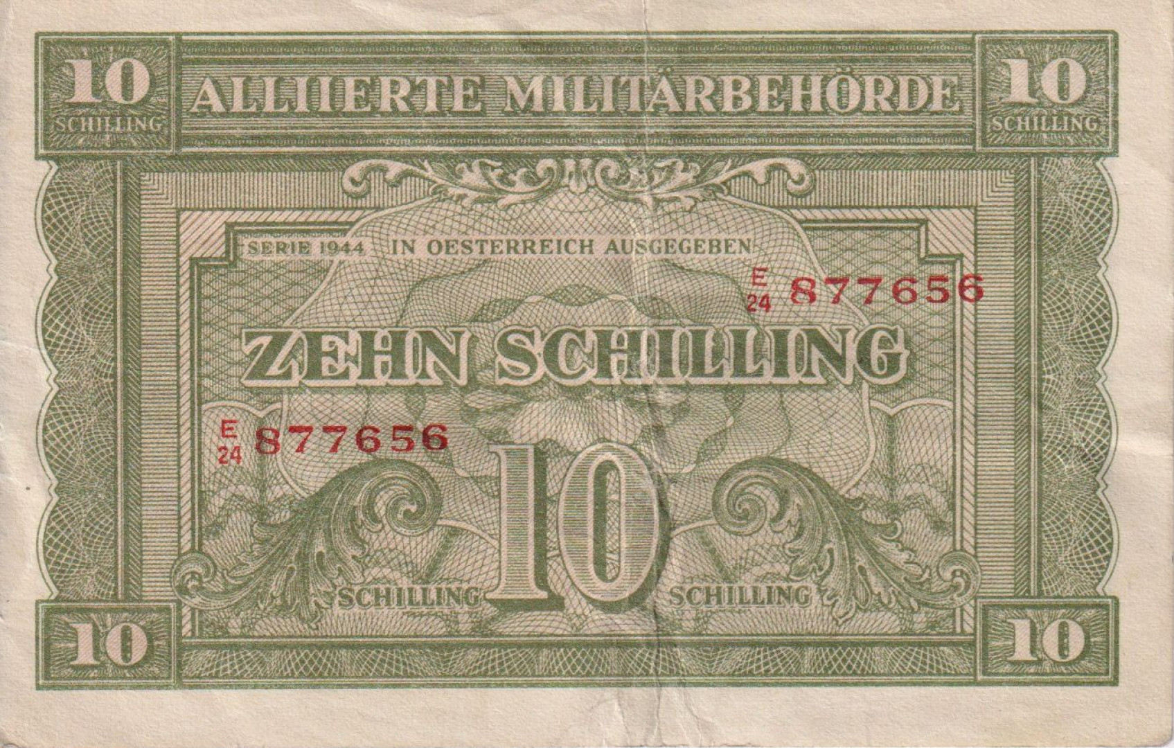 Ausztria 10 schilling 1944.   P106