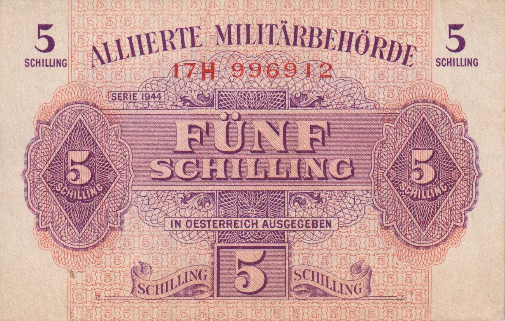 Ausztria 5 schilling 1944.   P105