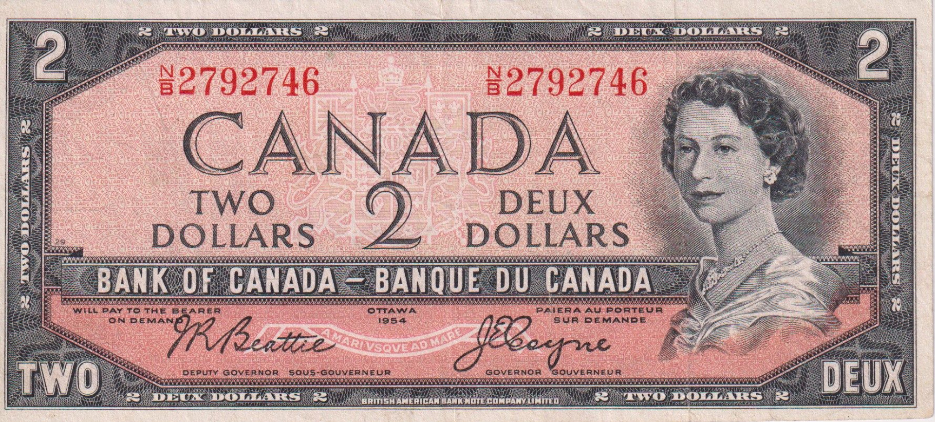 Kanada 2 dollár 1954.  P 76