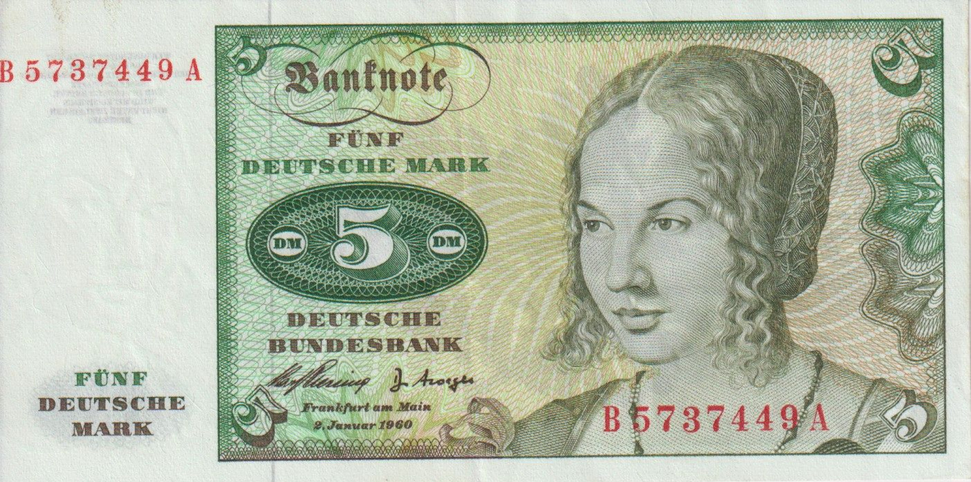 Németország 5 márka 1960.  P18