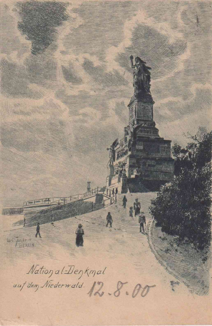 Németország Niederwald emlékmű 1900.
