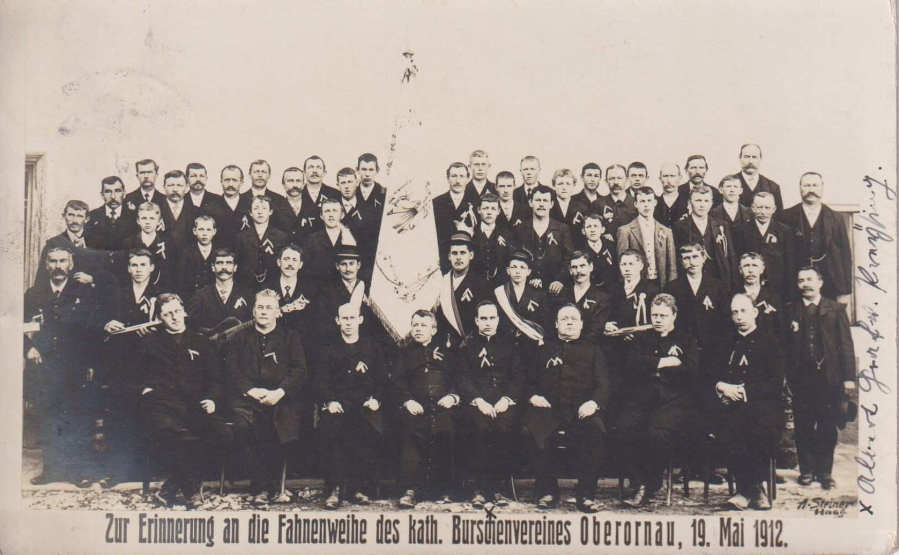 Németország Obernau zászló szentelés 1912.