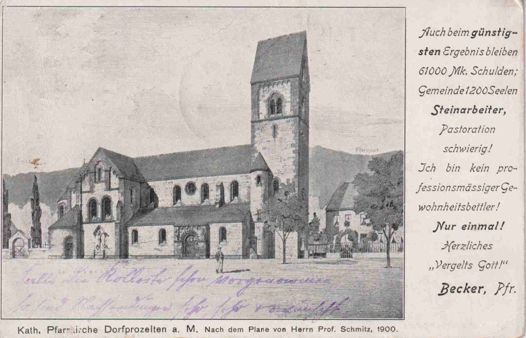 Németország Dorfprozelten plébánia 1900.