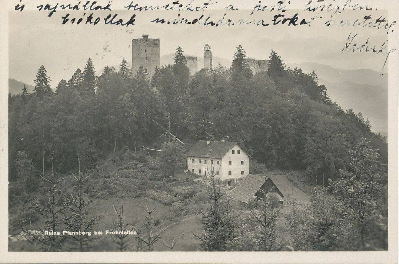 Ausztria Pfannberg várrom 1927.