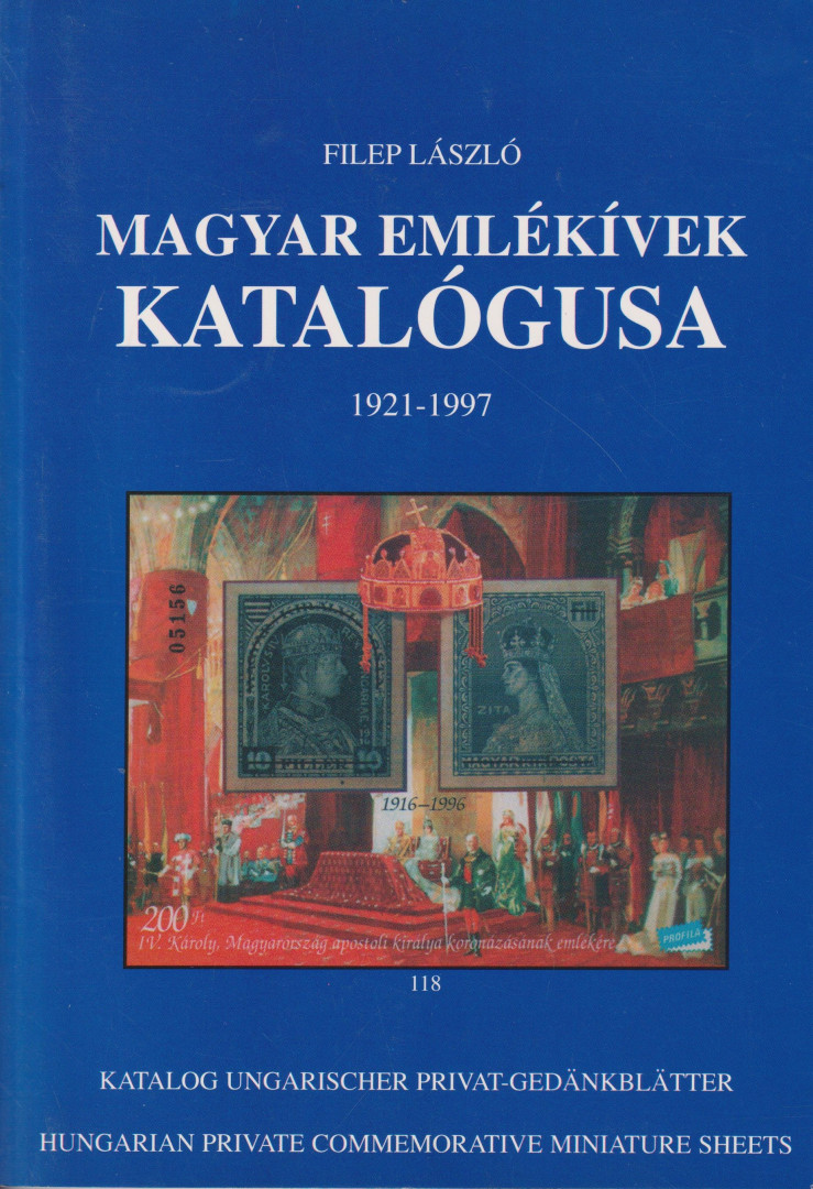 Magyar Emlékívek Katalógusa 1921-1997.
