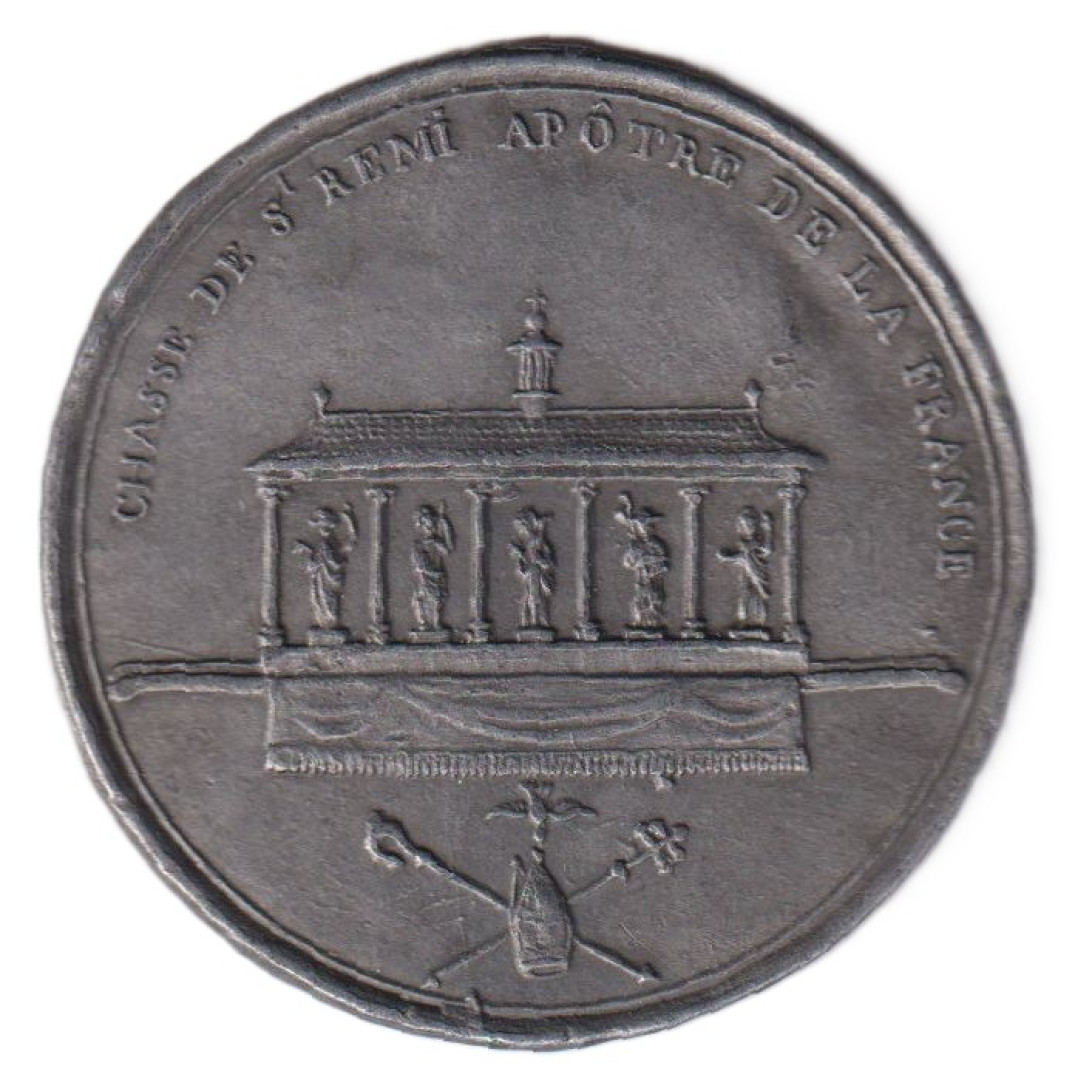 Szent Remig erekjetartója,amelyet az 1849-es kolera járvány ellen Ón 55mm