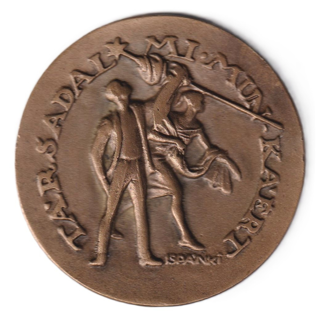 Ispánki József:Társadalmi Munkáért Kaposvár  Városi Tanácsa Br. 80mm  161gr