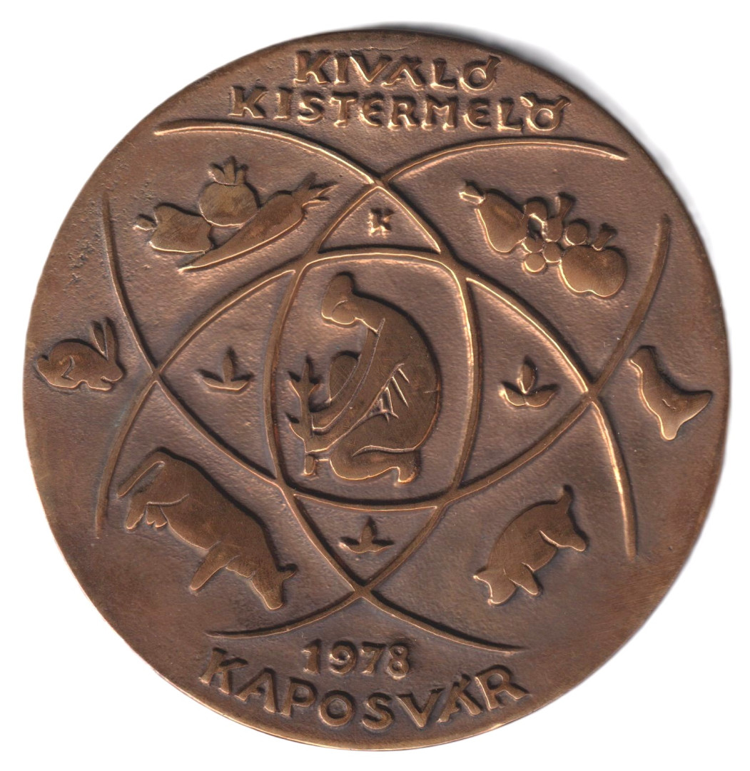 Kiváló Kistermelő 1978. Kaposvár  Br. 122mm  320gr.