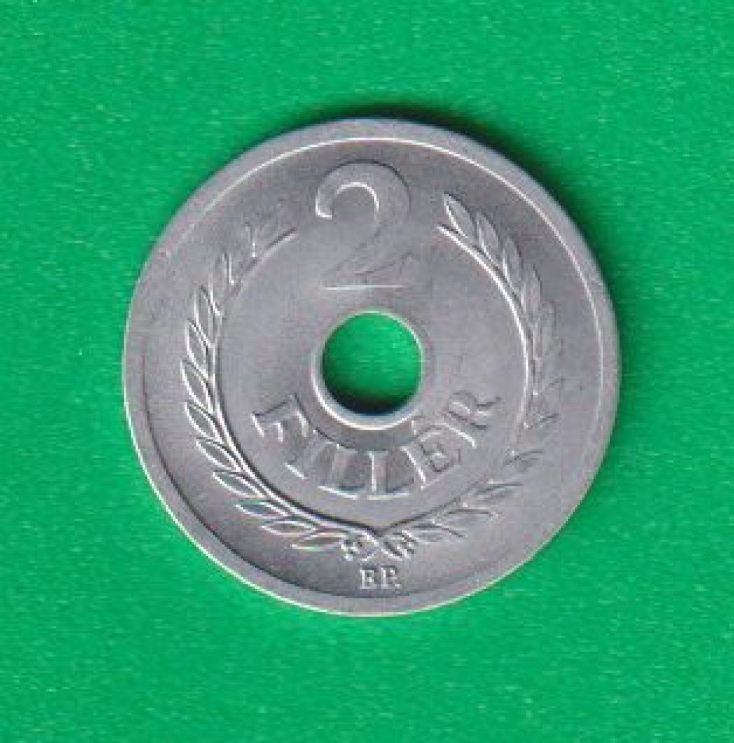 2 Fillér 1953. Alu. 18mm
