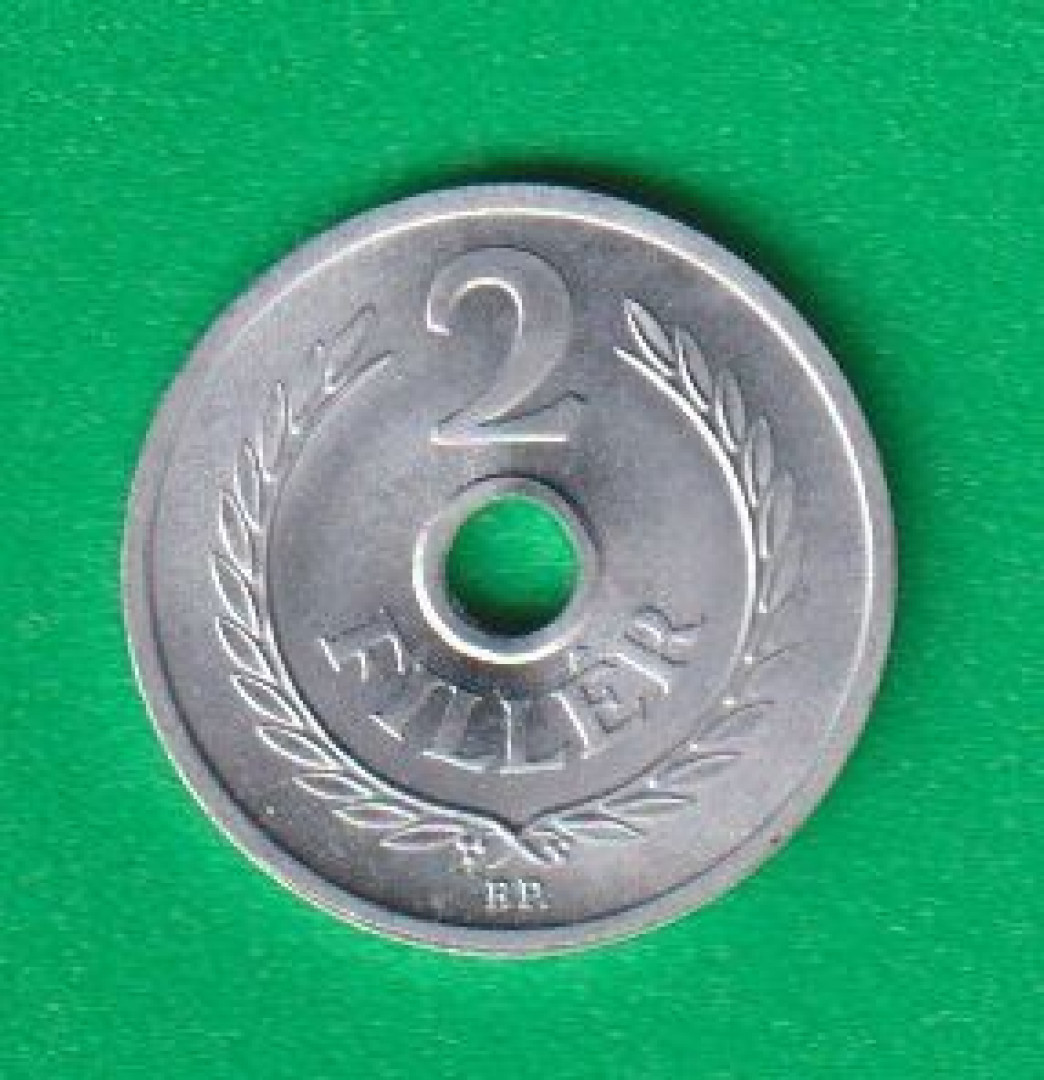 2 Fillér 1954. Alu. 18mm