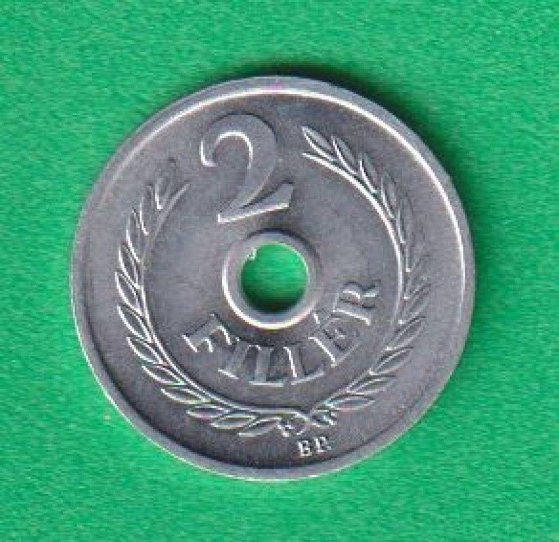 2 Fillér 1980. Alu. 18mm