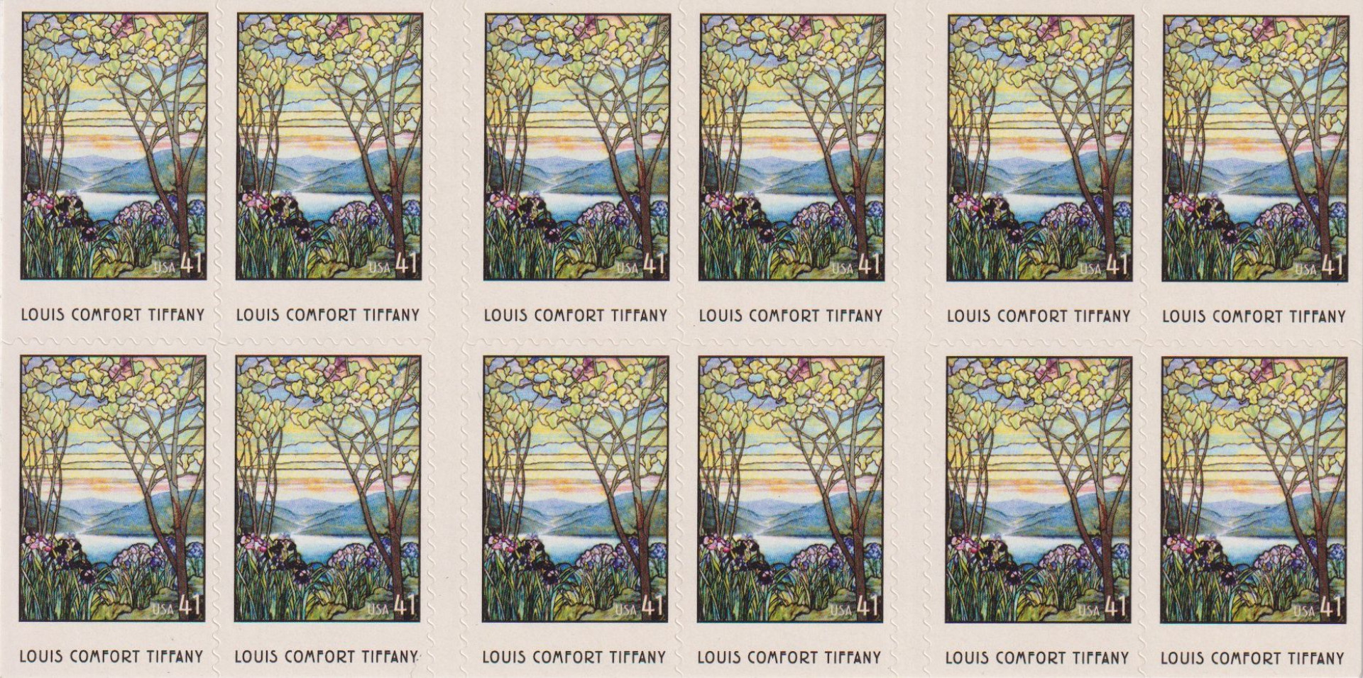 2006.Louis Comfort Tiffany 41C  Scott#4165**