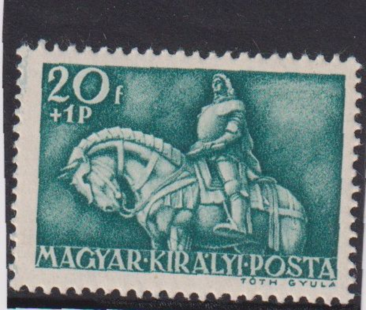 1940. Mátyás király (672)** blokkból kiszedve