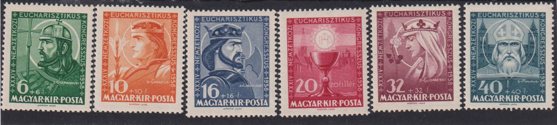 1938. Eucharisztikus-blokkból (601-607)**