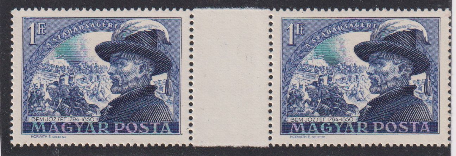 1950. Bem József (I.) (1200)** középen üres mező