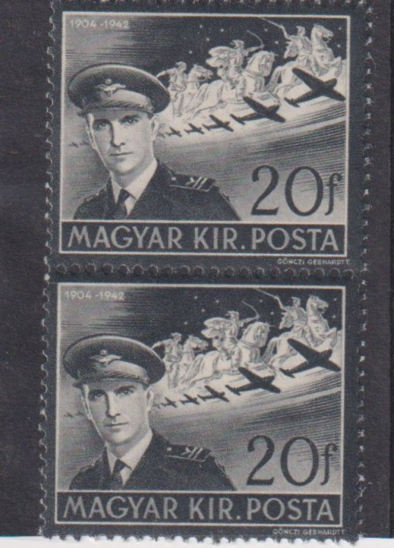 1942. Kormányzóhelyettesi gyászbélyeg (728 Tny)** 9 csillag