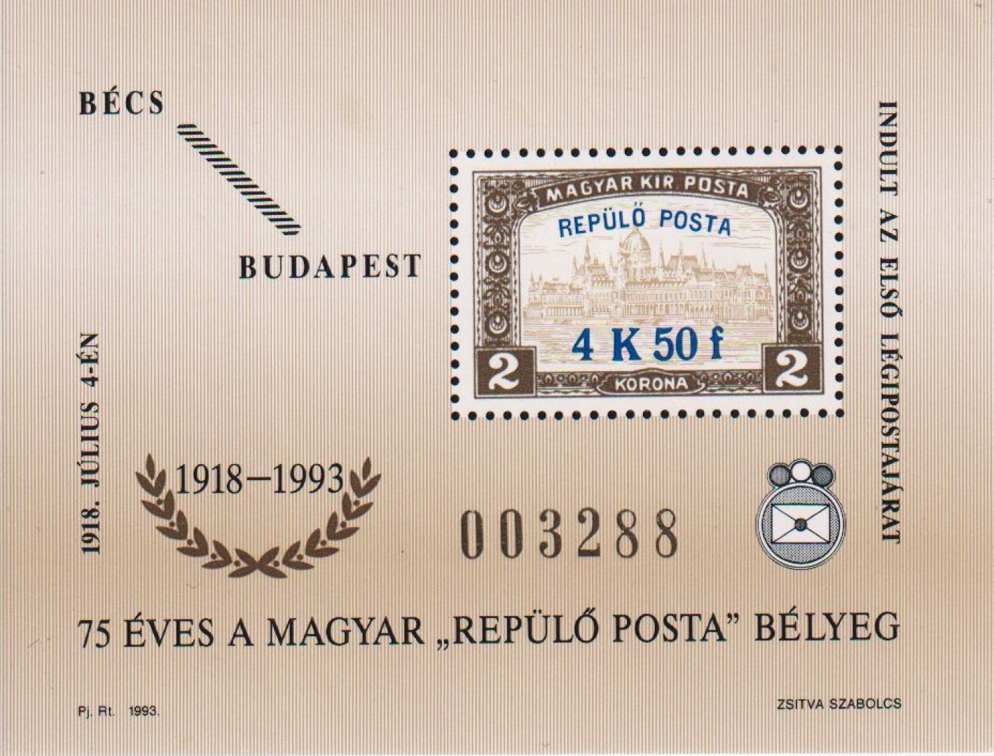 1993. 75 éves a Magyar "Repülő Posta"**