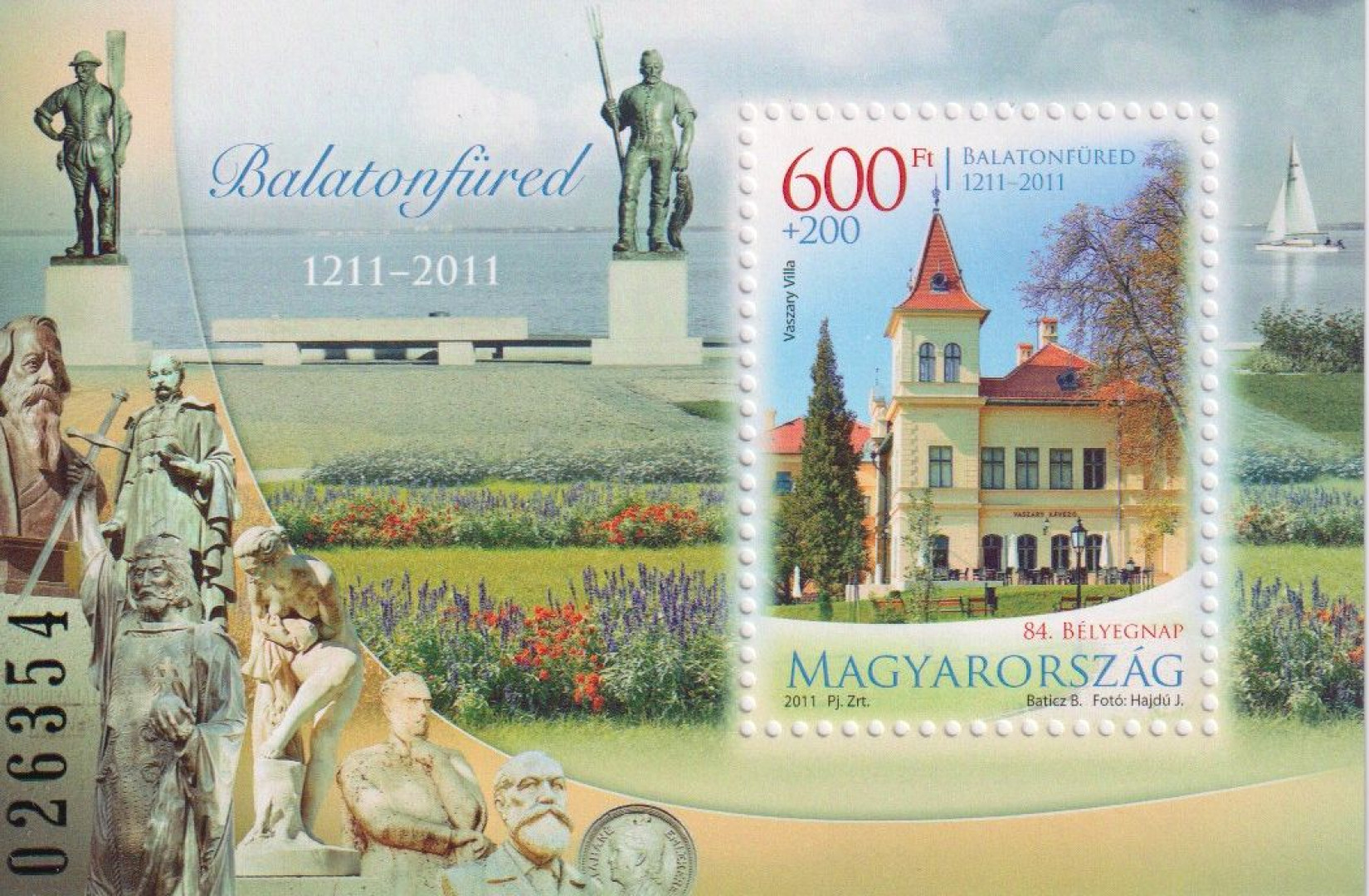 2011. Bélyegnap 84. 800 éves Balatonfüred (5063)**