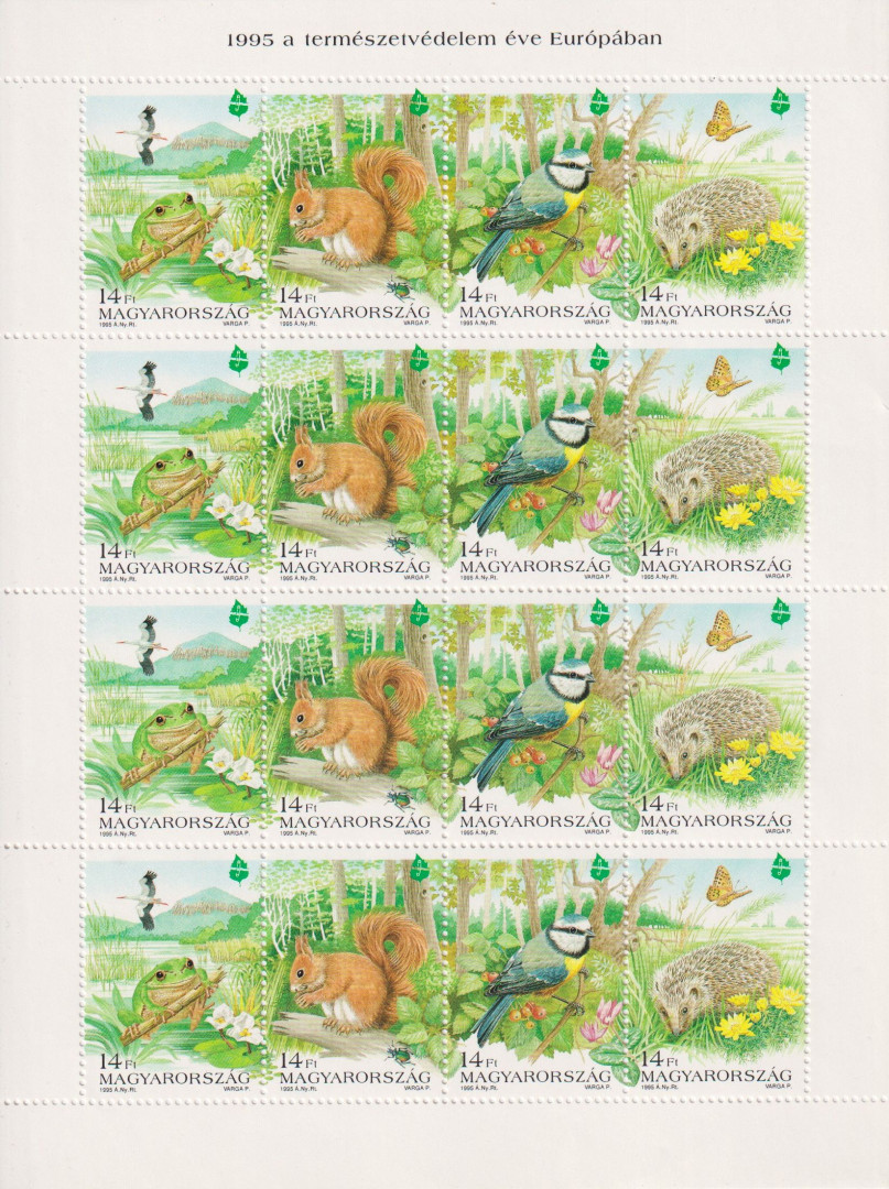 1995. A Természetvédelem Éve (4295-4298)** kisív