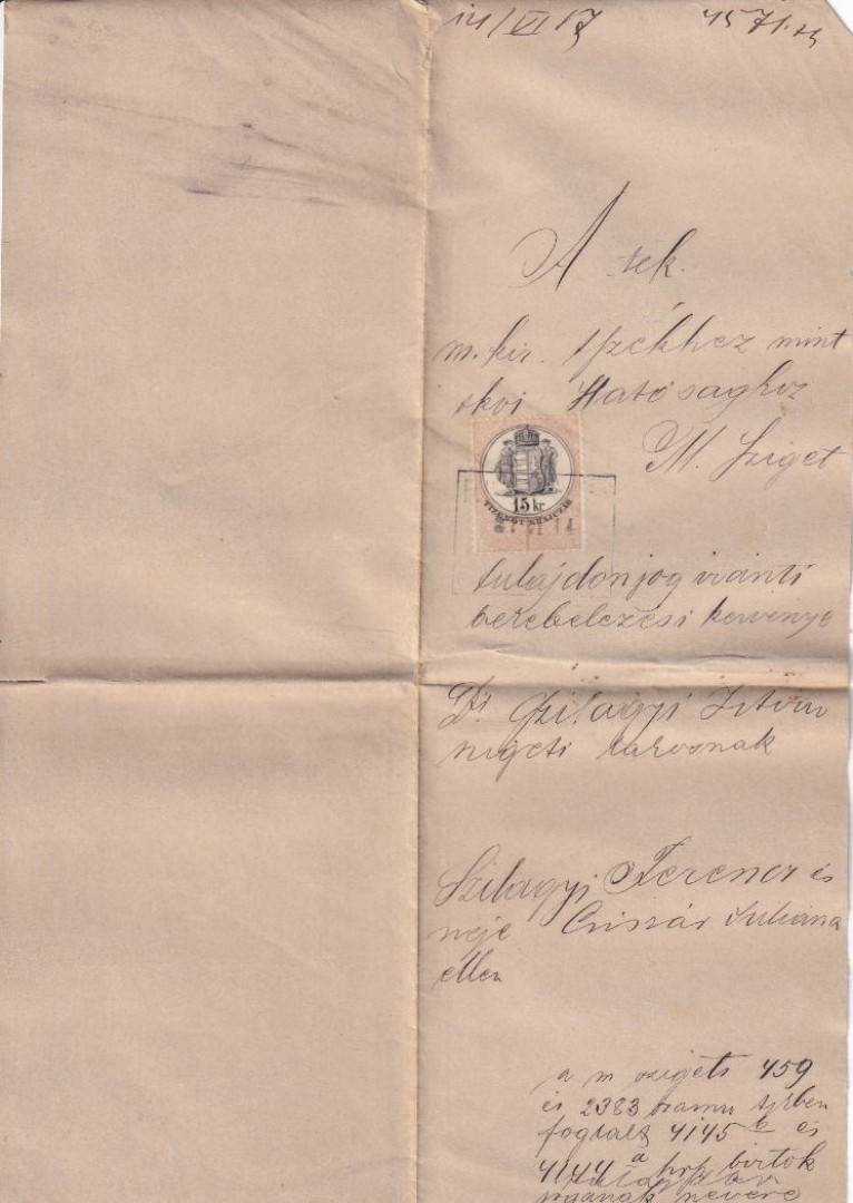 1887.Tulajdonjog bekebelezési végzés