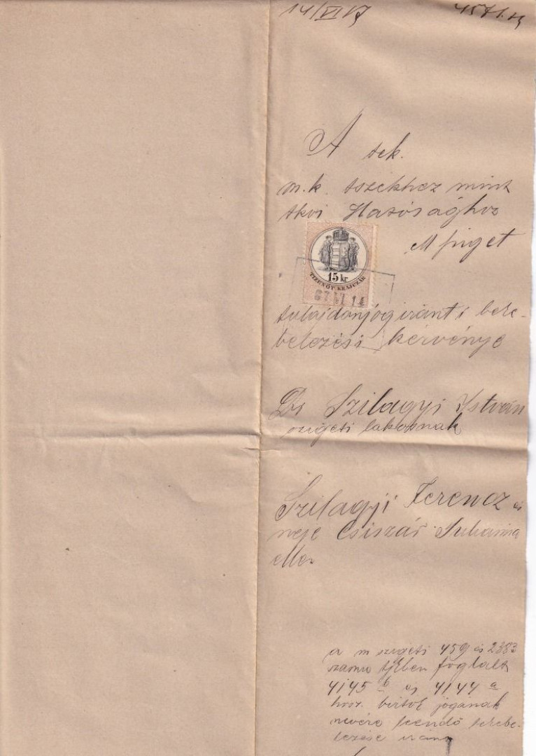1887.Tulajdonjog bekebelezési végzés