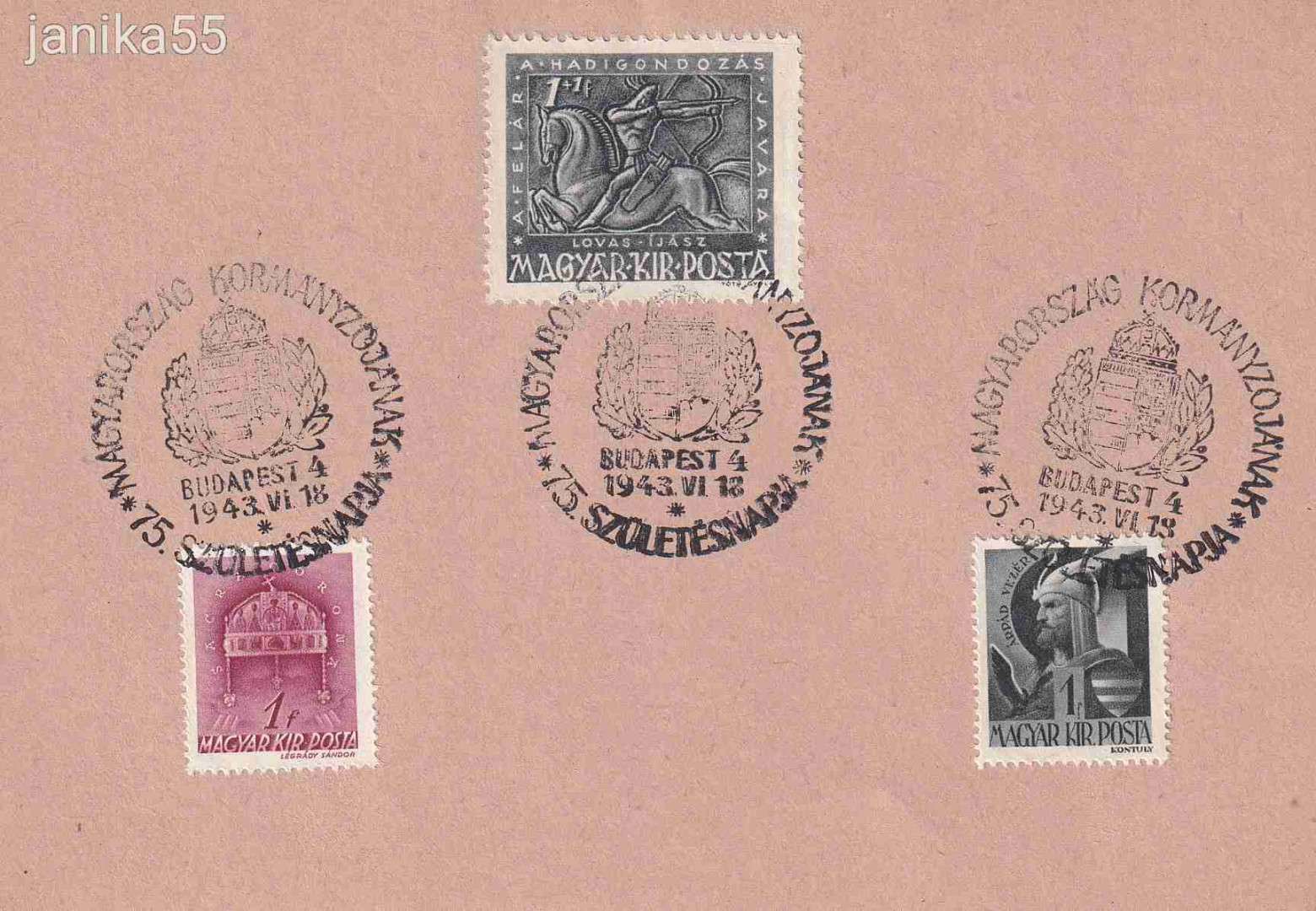 1943. MO. kormányzójának 75. születésnapja