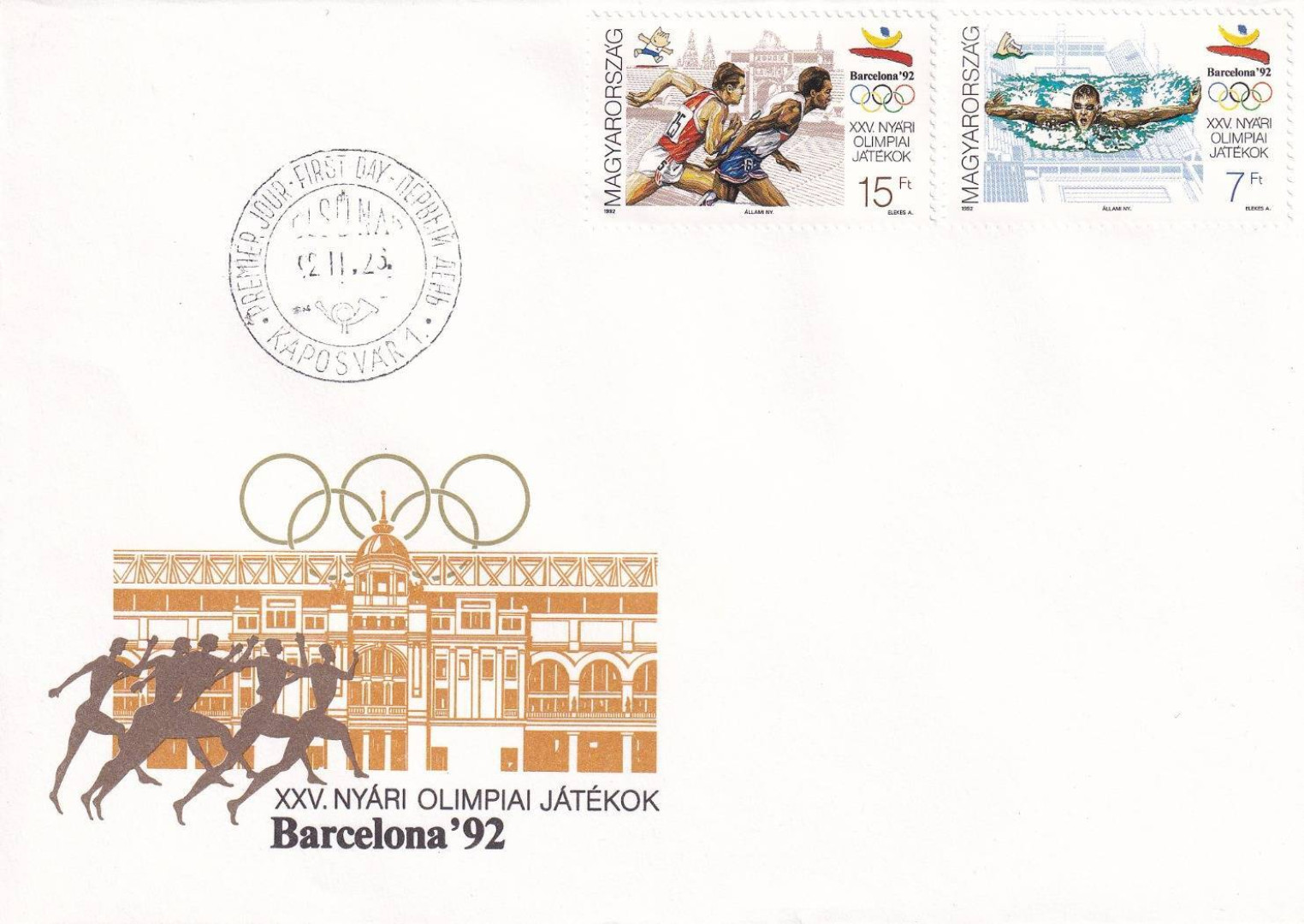 1992. XXV.,Nyári Olimpia Barcelona FDC