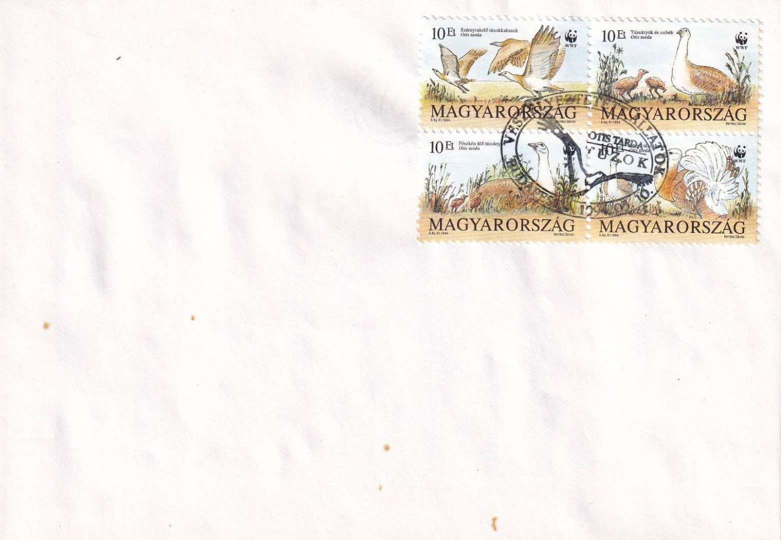 1994. Veszélyeztetett állatok FDC